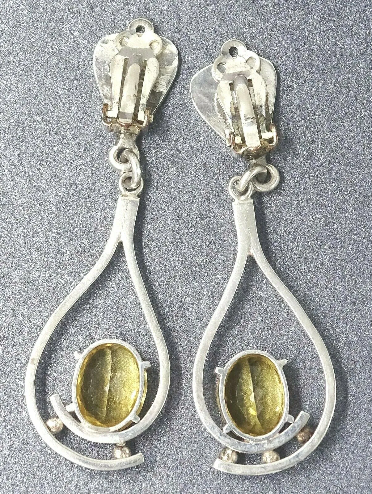 Citrine Drop/Dangle Sterling Silver Earrings