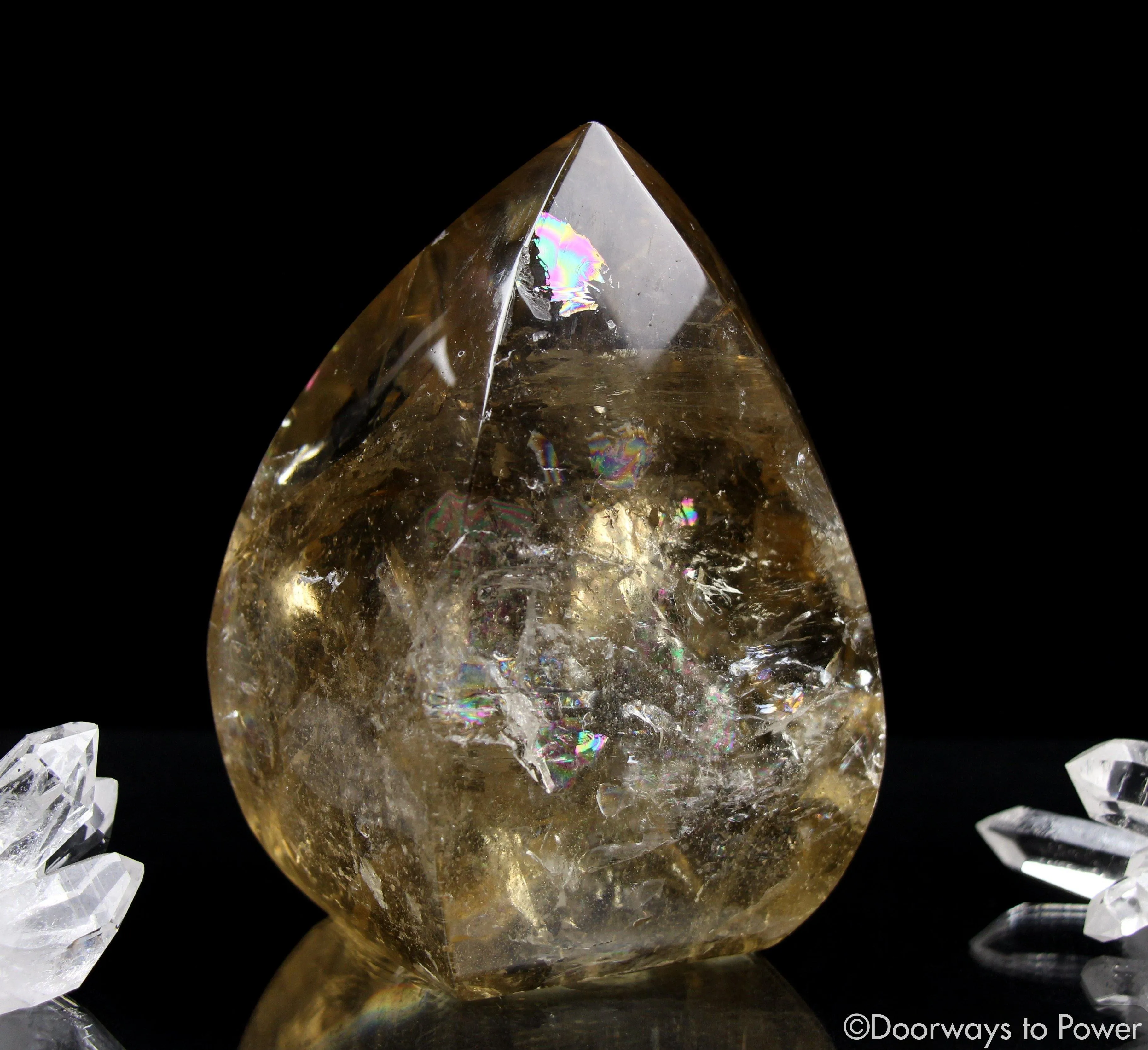 Citrine Quartz Crystal Flame 'Golden Stone of Wealth'  Blessed & Energized