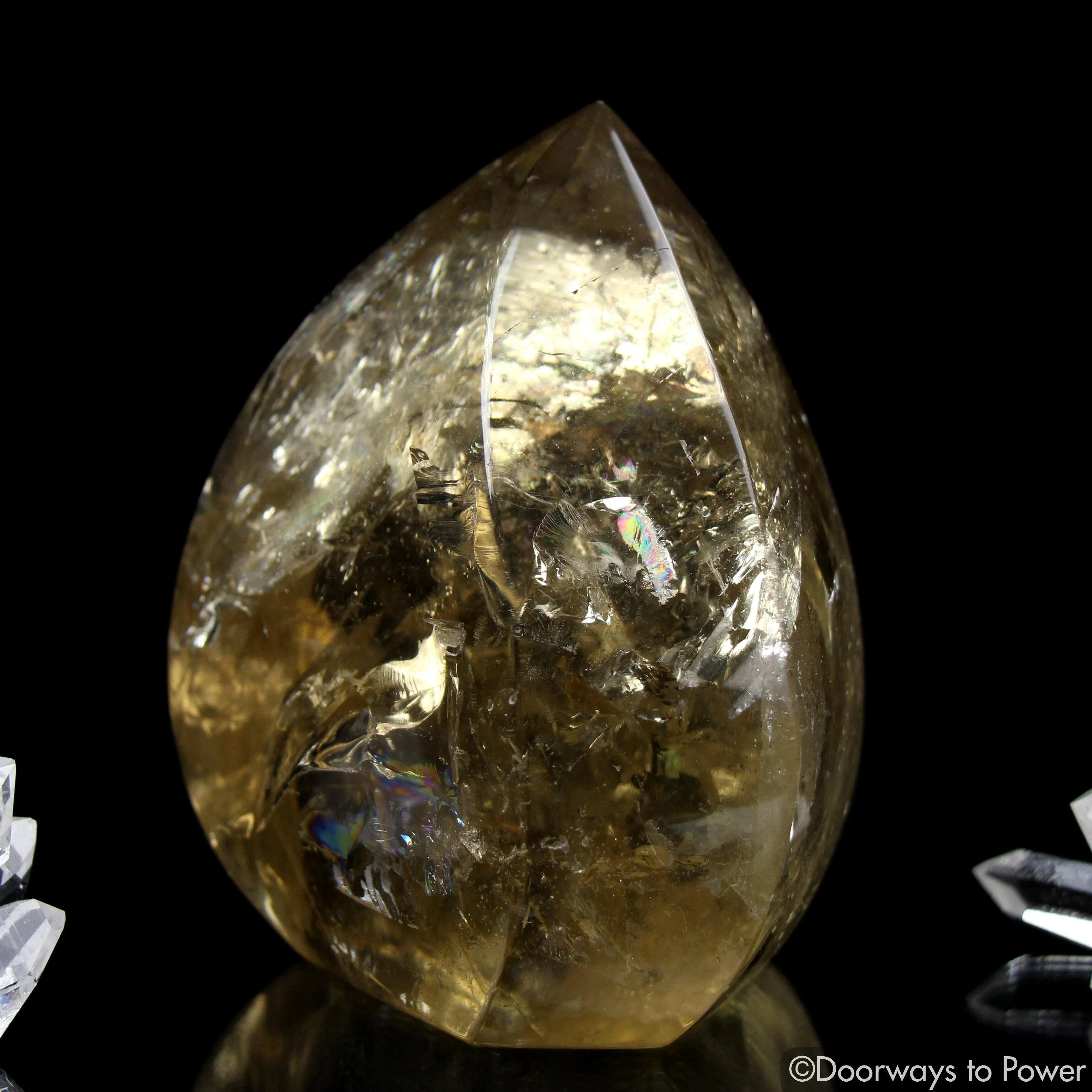 Citrine Quartz Crystal Flame 'Golden Stone of Wealth'  Blessed & Energized