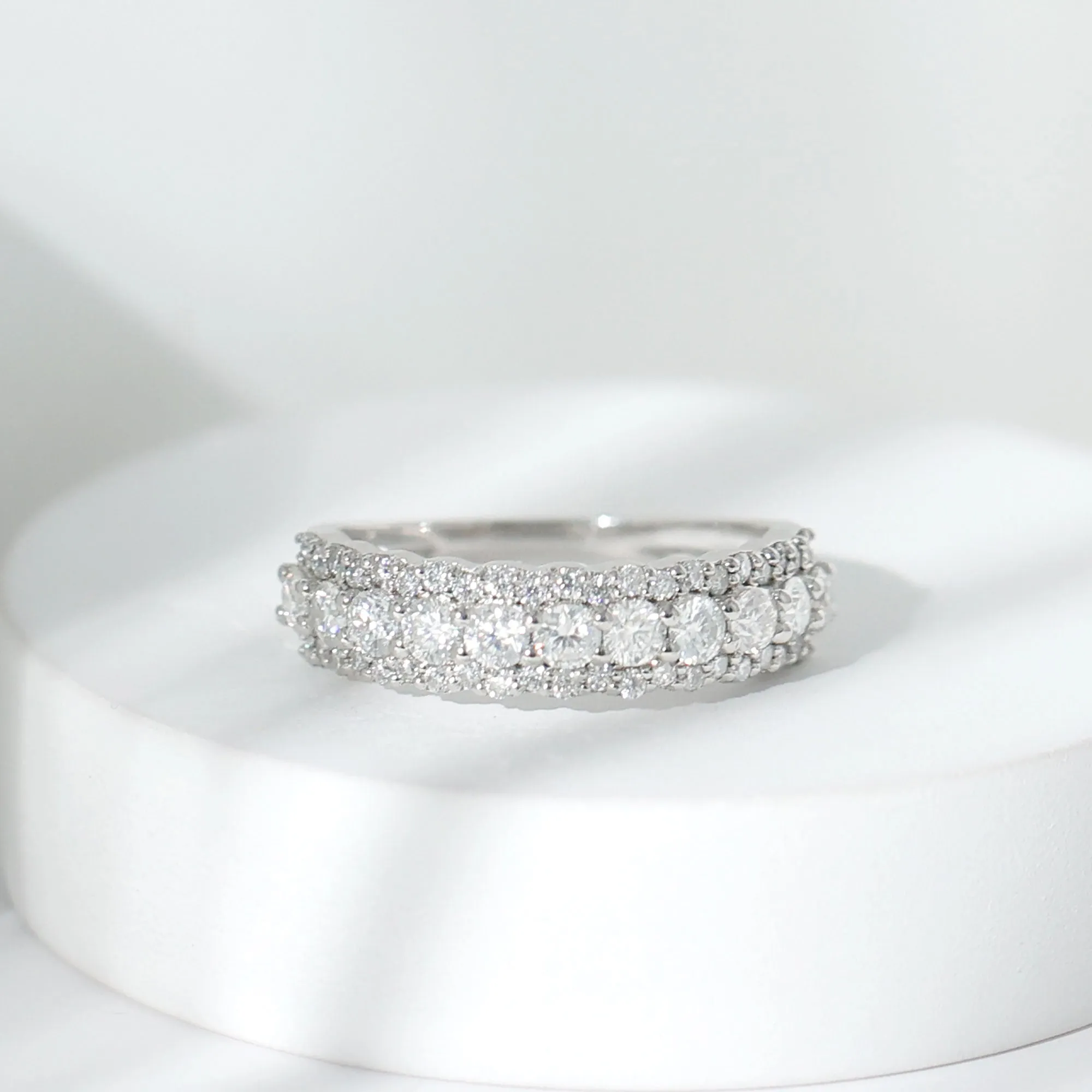 Classic Moissanite Wedding Band Ring