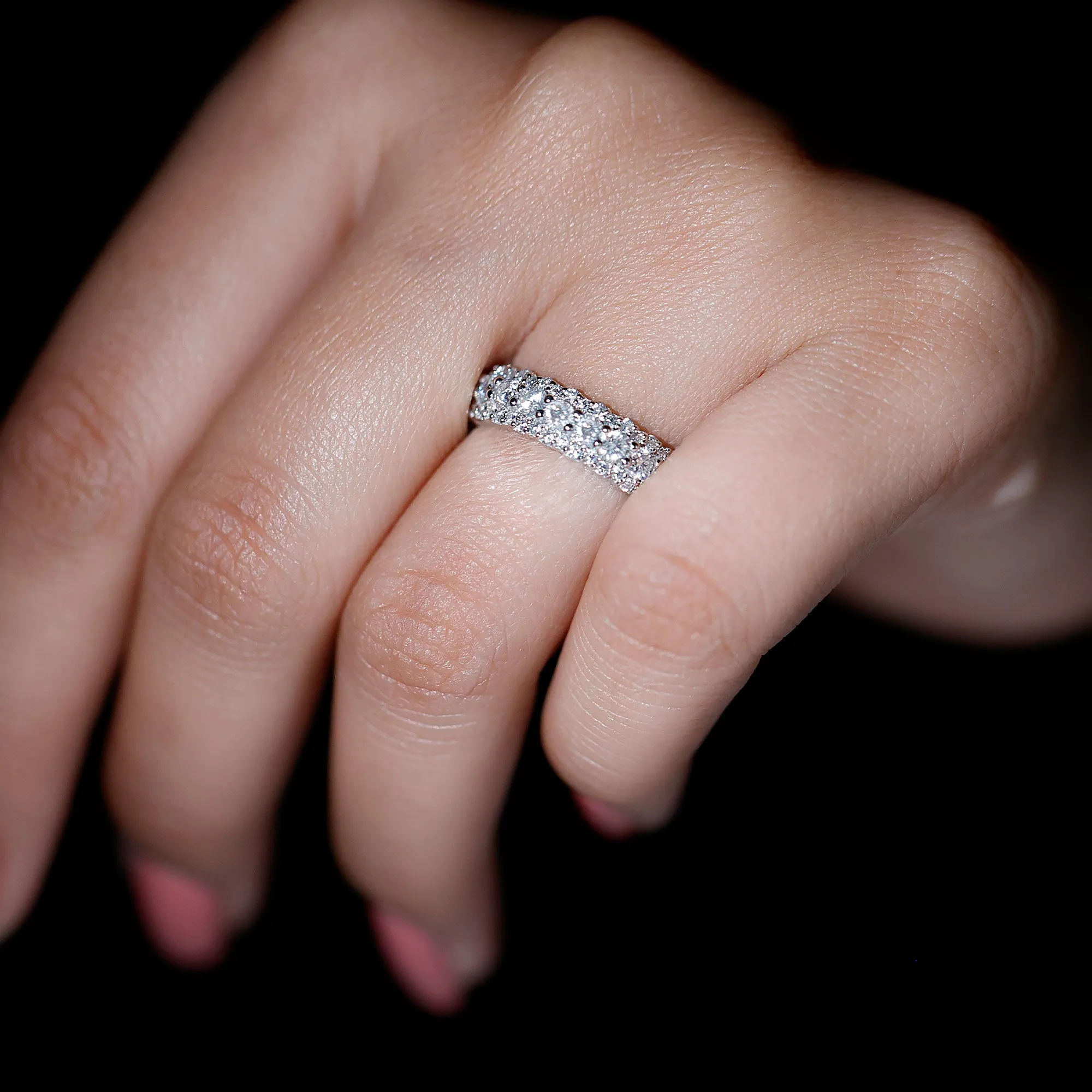 Classic Moissanite Wedding Band Ring