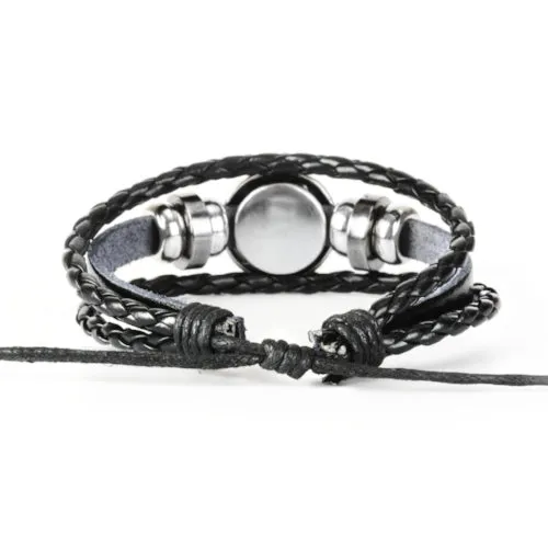 Classy Men Pisces Zodiac Symbol Bracelet