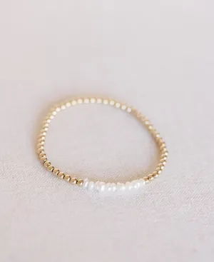 Coast and Cove - 3mm Fresh Water Pearl Bar Bracelet