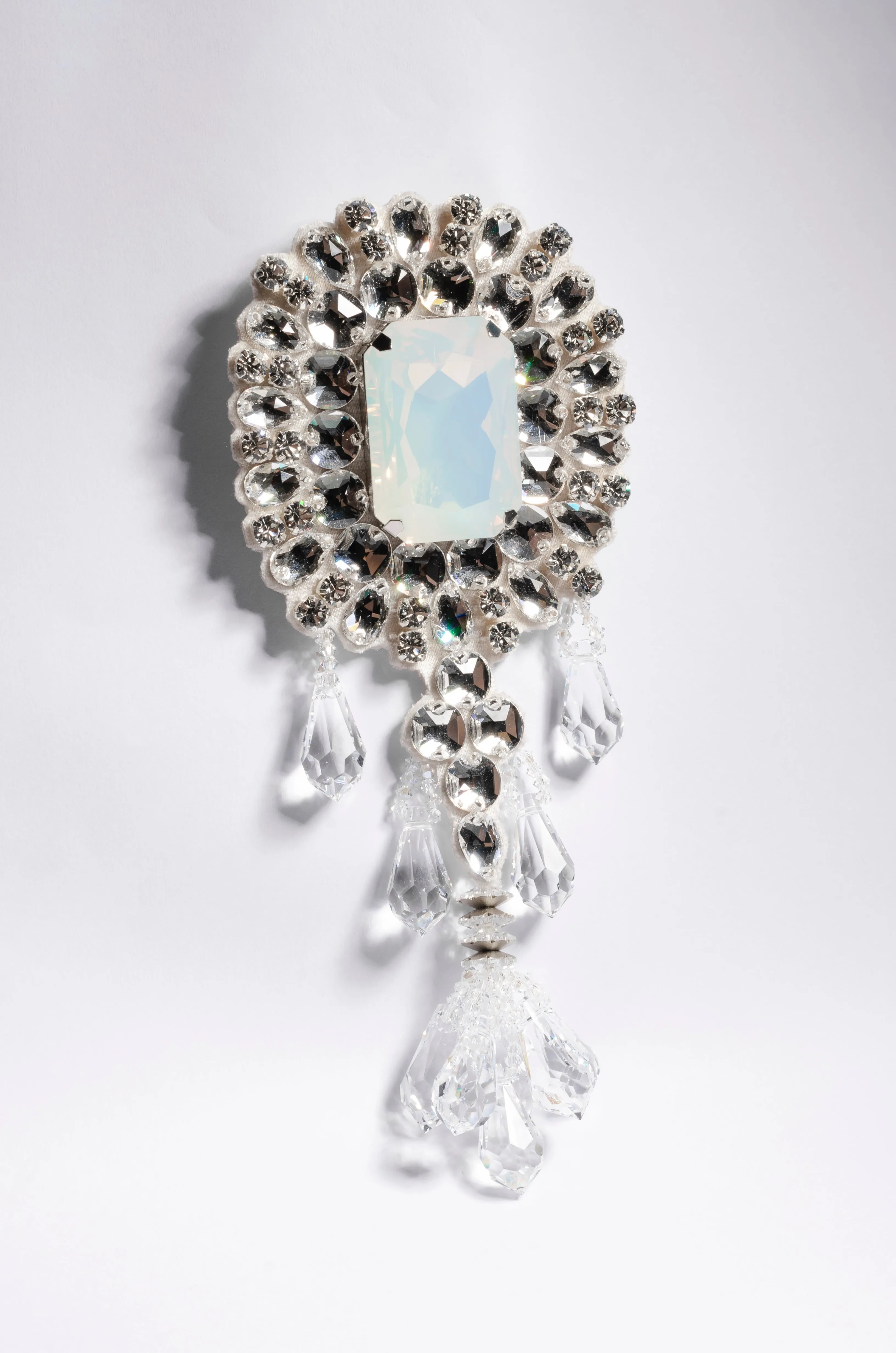 Crystal Multi-Drop Brooch