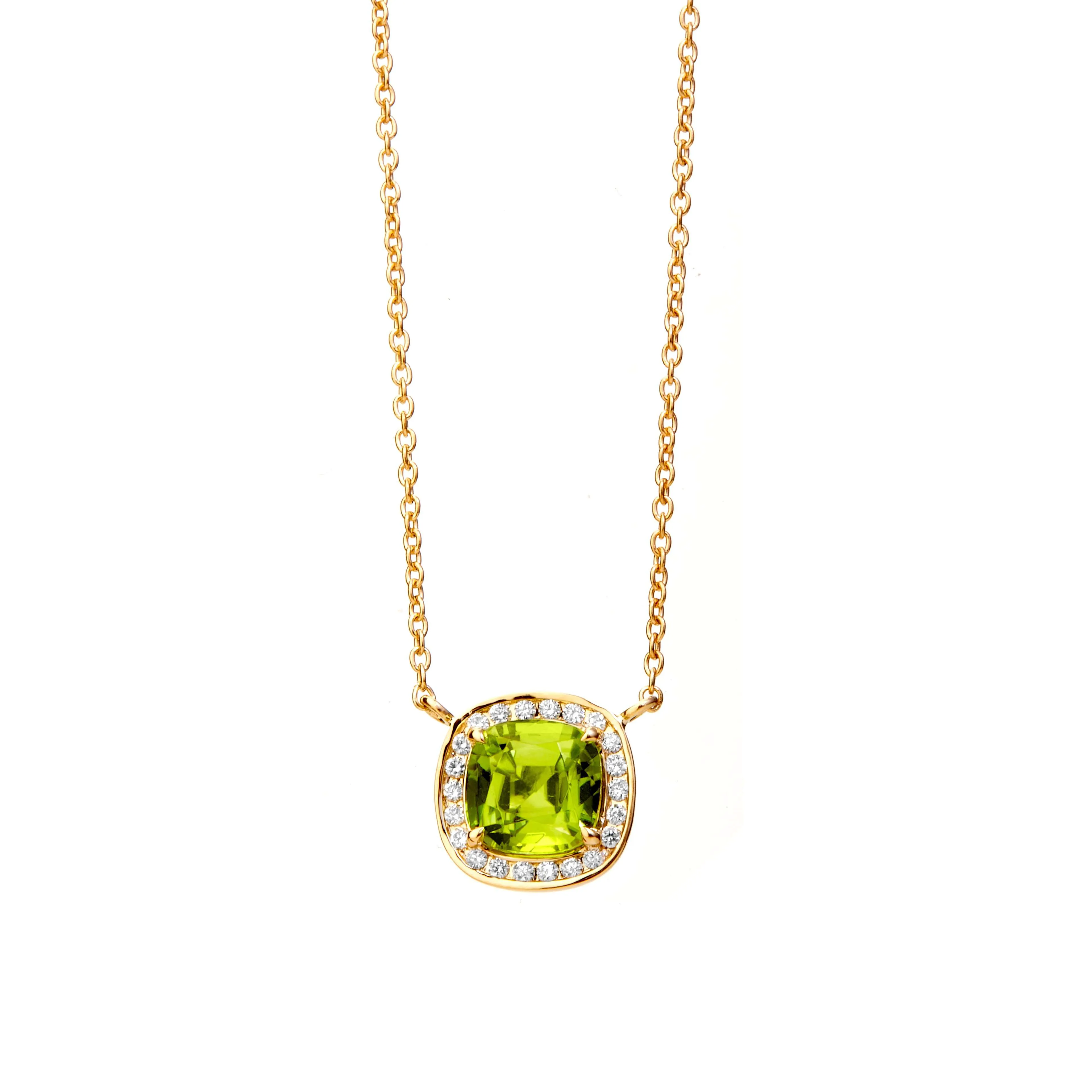 Cushion Diamond Necklace