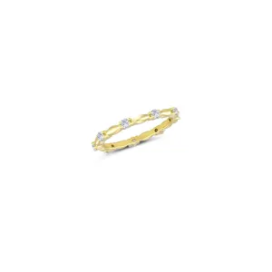 Diamond Twist Wedding Band