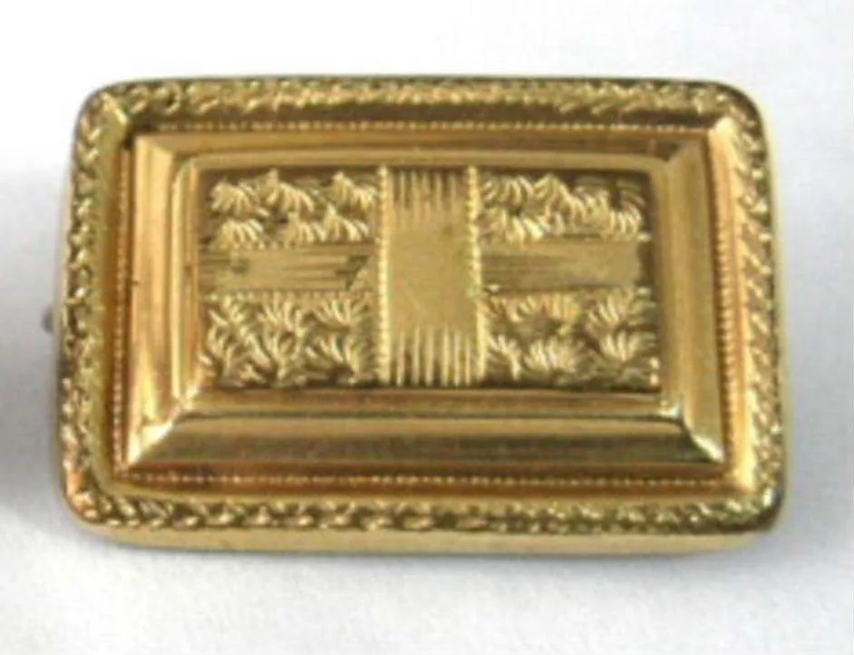 Edwardian Gold Filled Brooch Pin All Hand Made Hand Engraved 1900 England