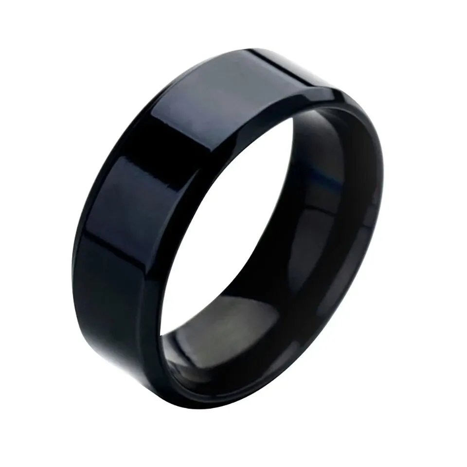 Elegant Black Wedding  Ring