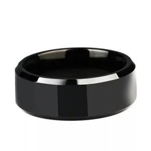 Elegant Black Wedding  Ring