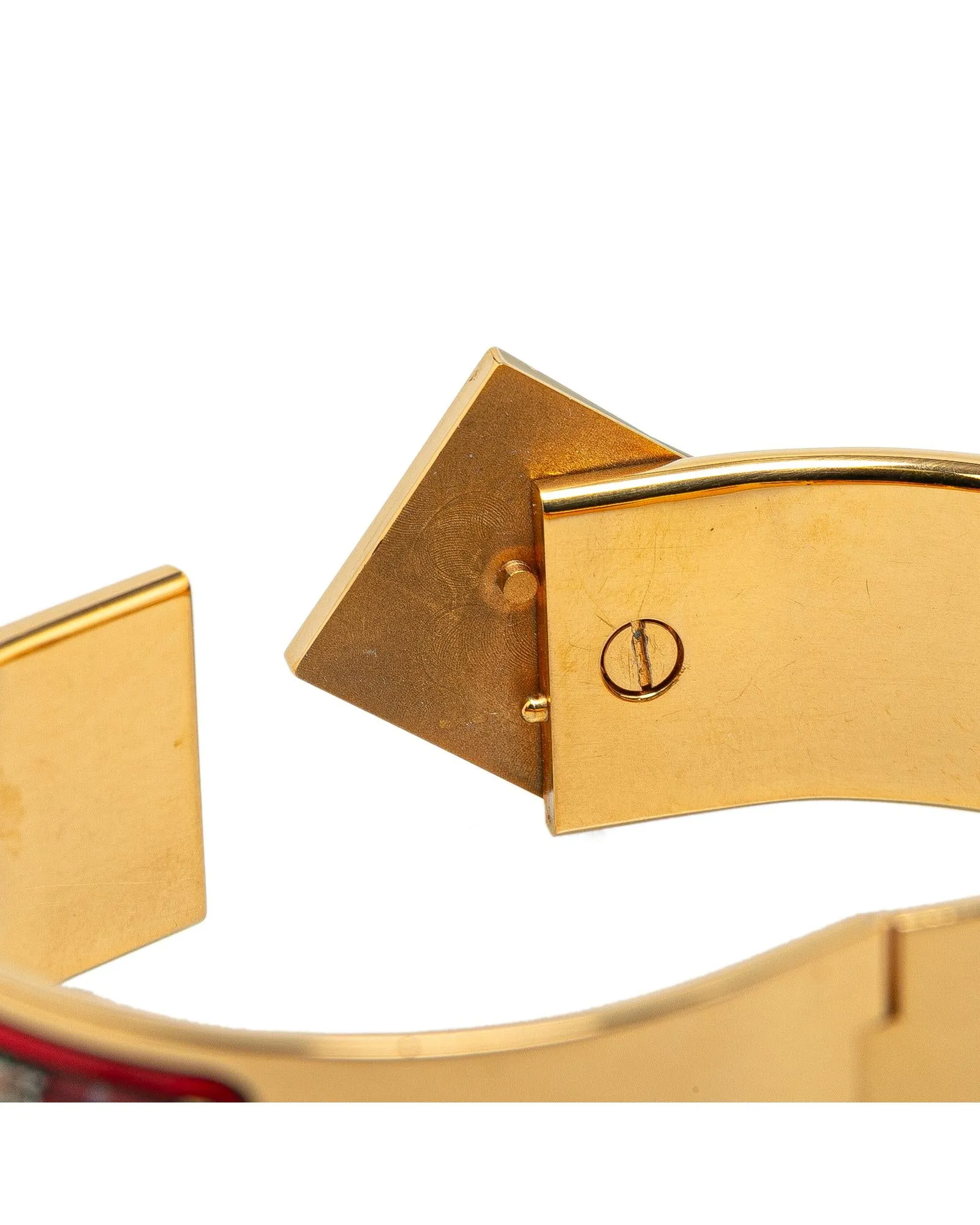 Enamel and Gold-Plated Wide Bracelet