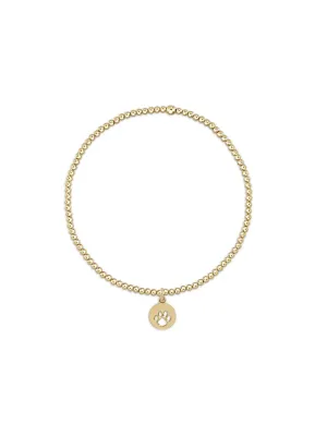 enewton Classic Paw Print Charm Gold Bead Bracelet