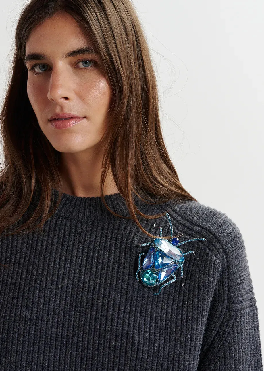 Essentiel Antwerp Ginsect Brooch in Blue