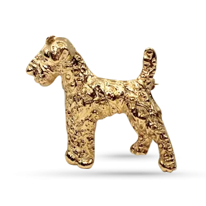 Estate 14K Yellow Gold Scottie Brooch