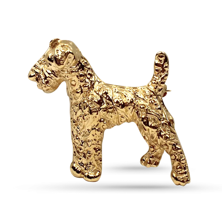 Estate 14K Yellow Gold Scottie Brooch