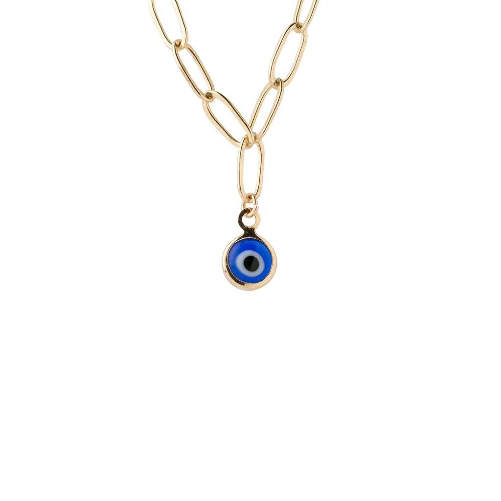 Evil Eye Cable Chain Bracelet