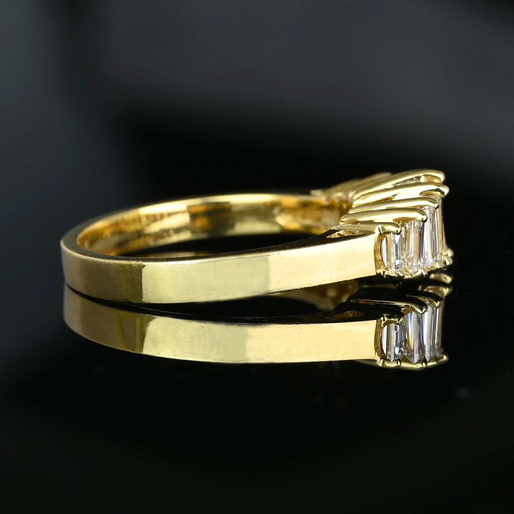 Exceptional 1 CTW Baguette Diamond Ring Band in 14K Gold