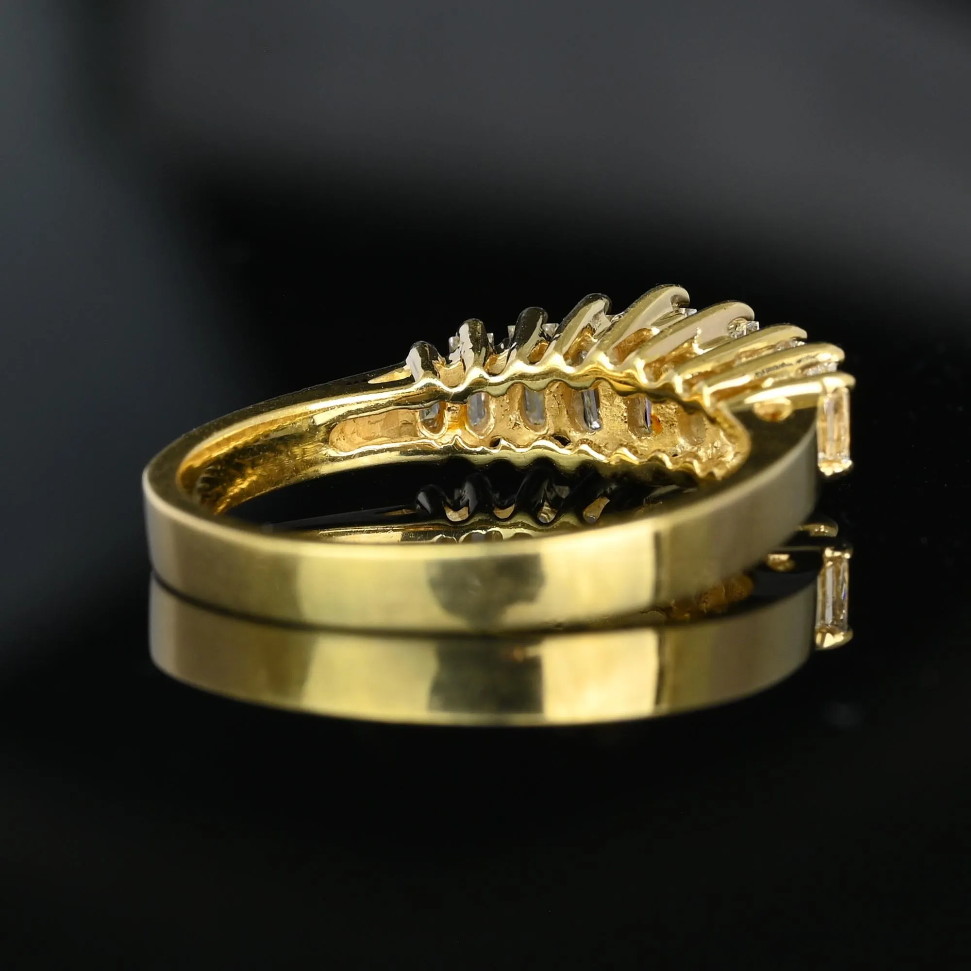 Exceptional 1 CTW Baguette Diamond Ring Band in 14K Gold