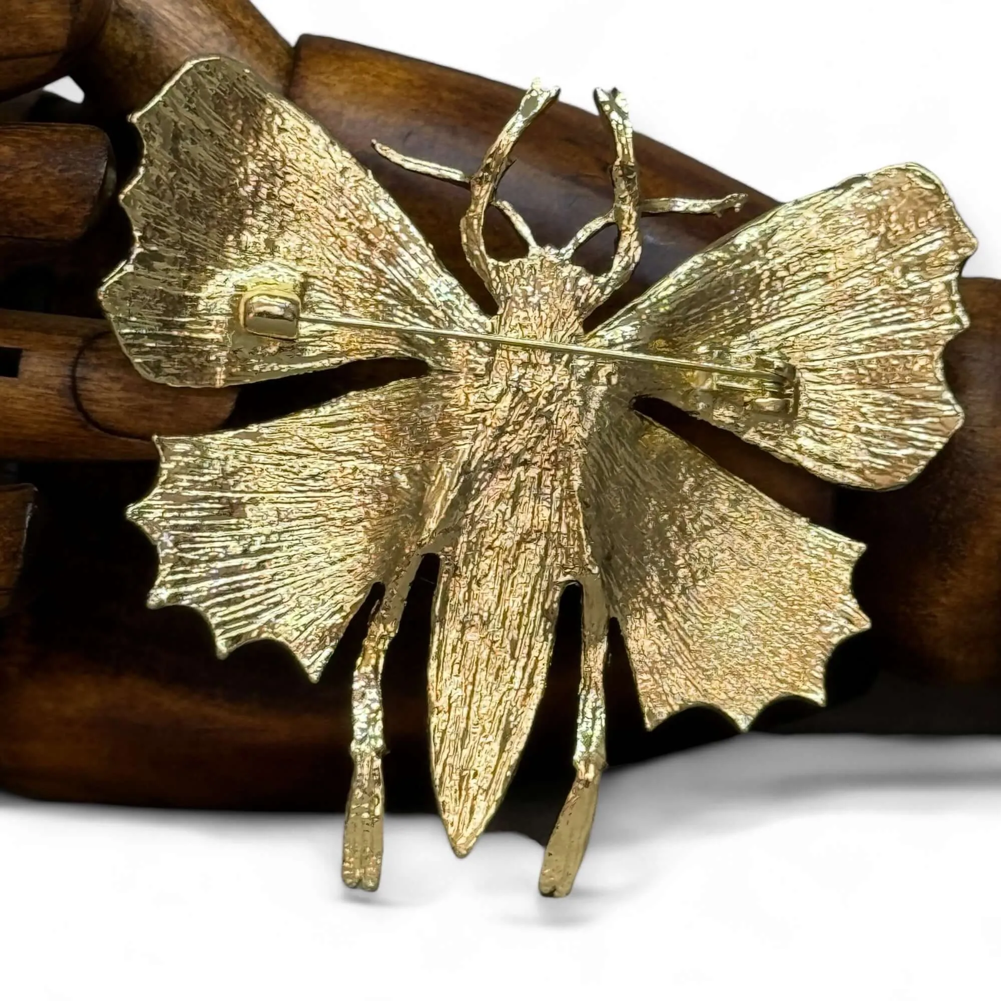 Faux Pearl Statement Butterfly Brooch