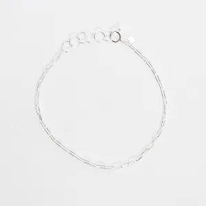 Fine Silver Parallel Chain Bracelet