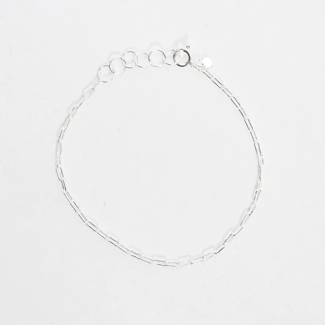 Fine Silver Parallel Chain Bracelet