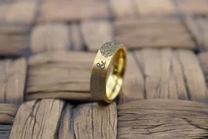 Fingerprint Ring | Mens Wedding Band, Couple Wedding Ring, Memorial Ring