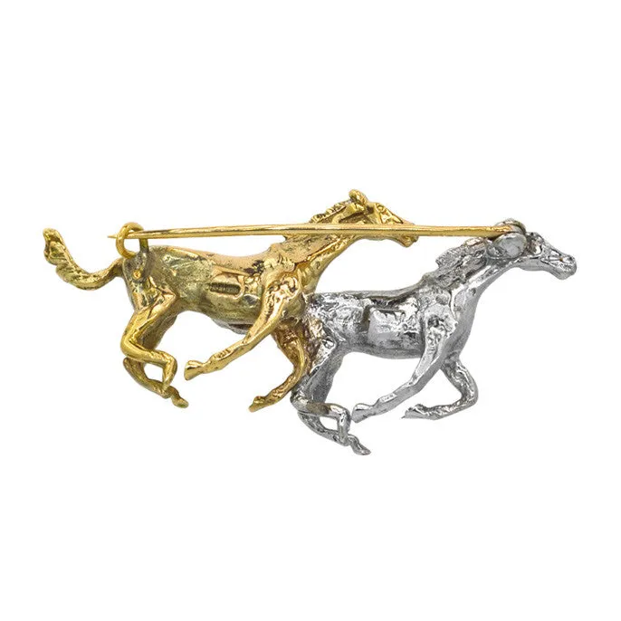 Galloping Horse Brooch