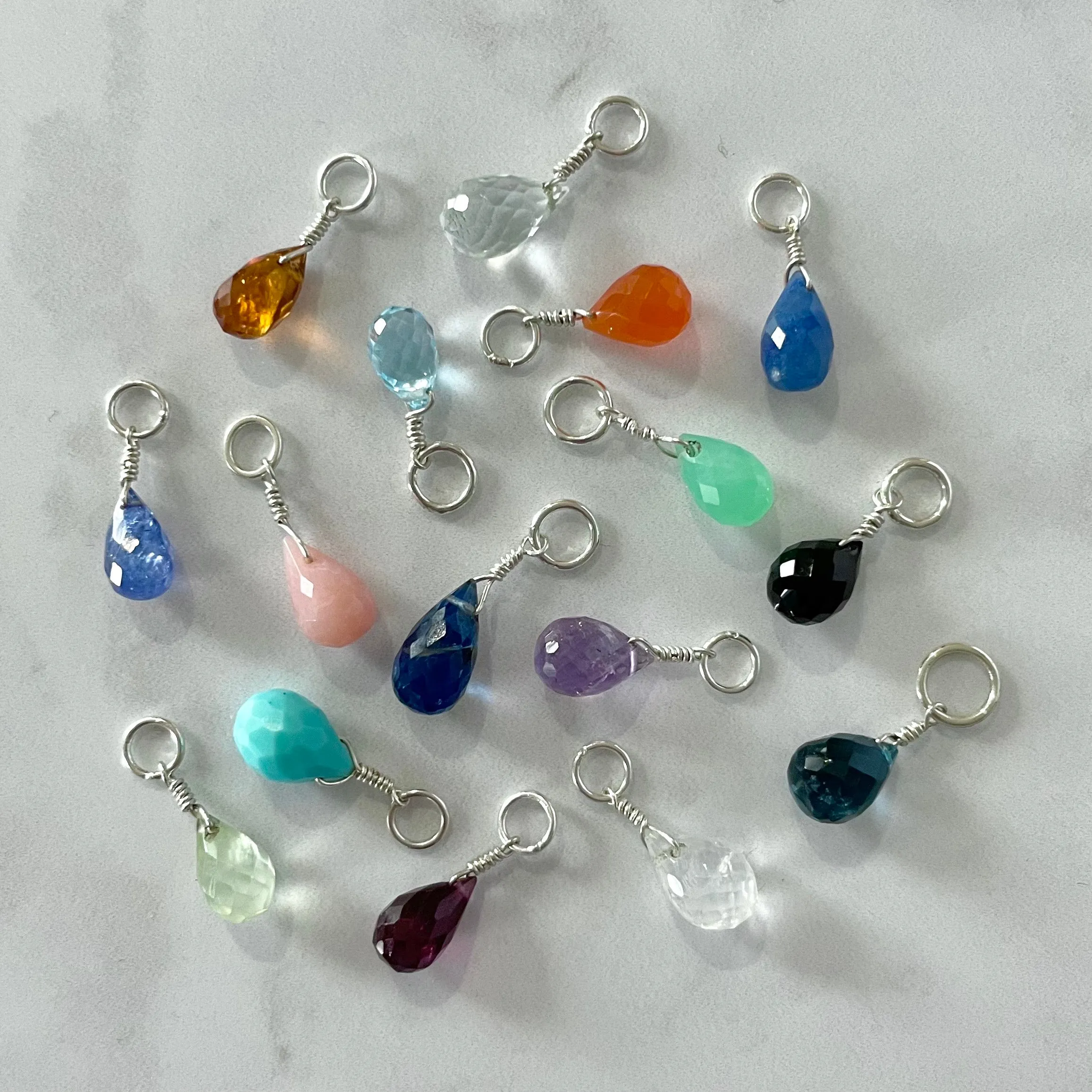 Gemstone Charm (Teardrop)