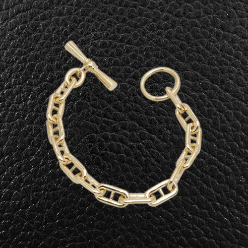 Gold Anchor Link Bracelet