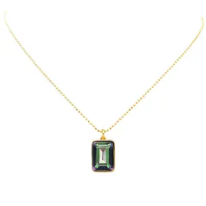 Gold Filled Cubic Zirconia Pendant Necklace