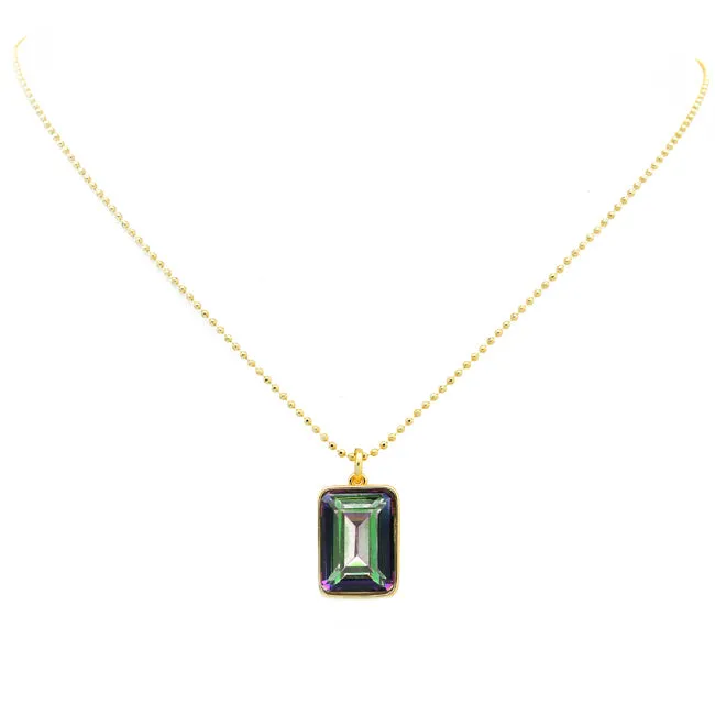 Gold Filled Cubic Zirconia Pendant Necklace