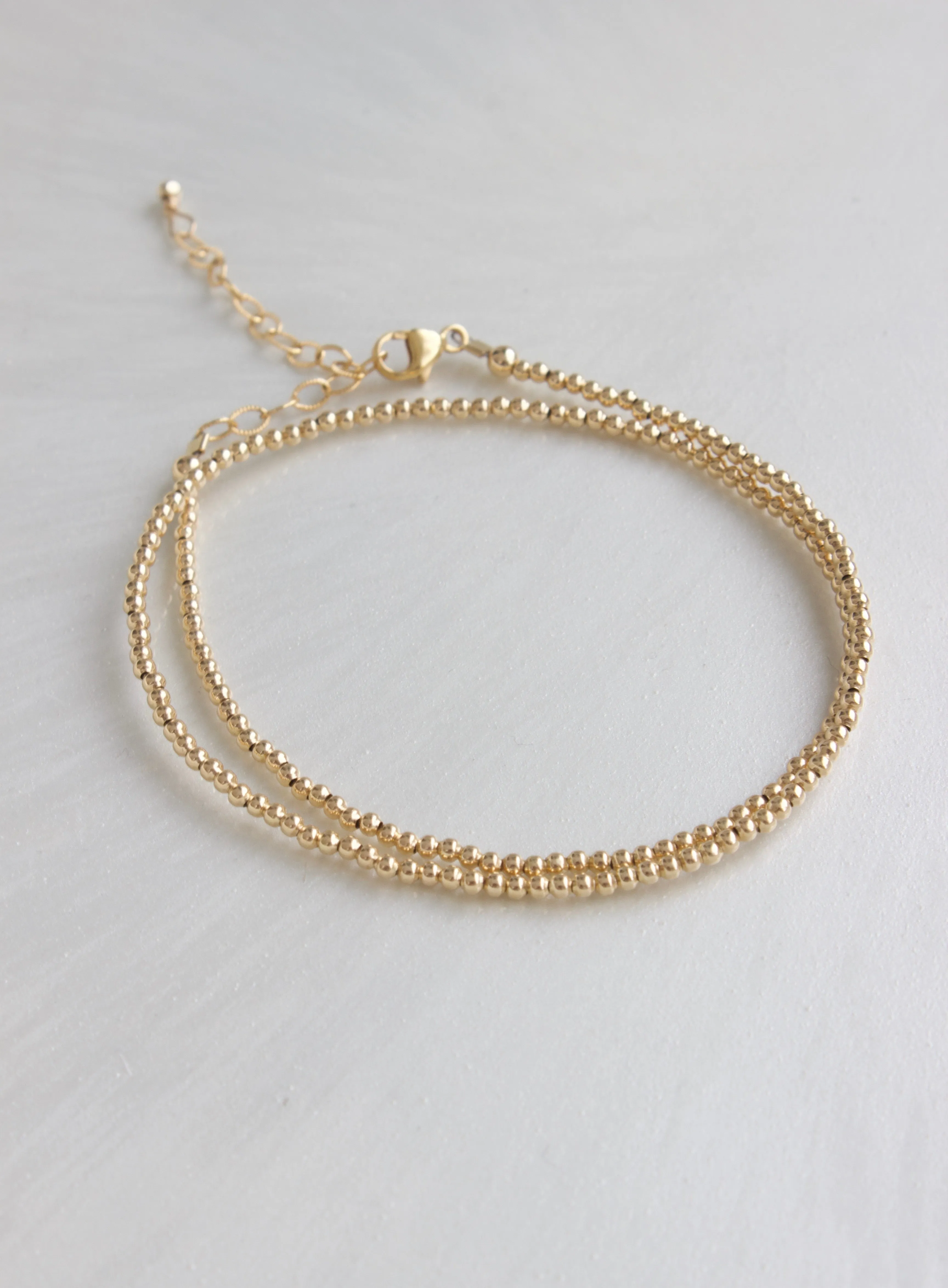 GOLD FILLED DOUBLE WRAP BRACELET