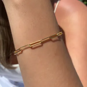 Gold Filled Paperclip Bracelet