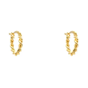 Gold Filled Twisted Hoop Earring