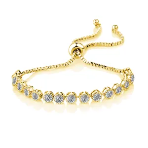 Gold Plated Friendship Bracelet with Zircondia® Crystals