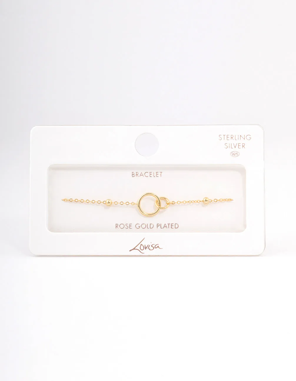 Gold Plated Sterling Silver Linked Circle Bracelet