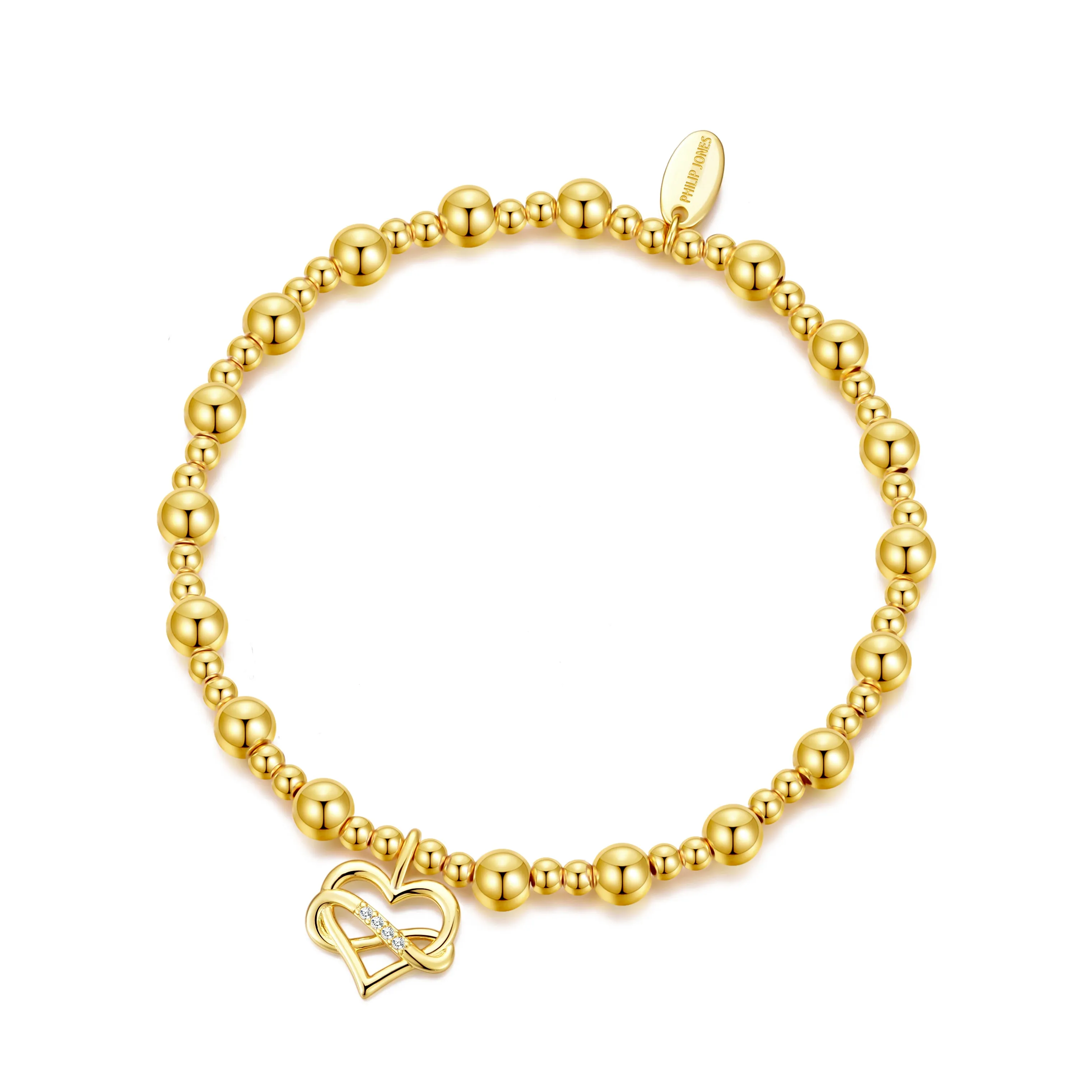 Gold Plated True Friendship Quote Stretch Bracelet with Gift Box