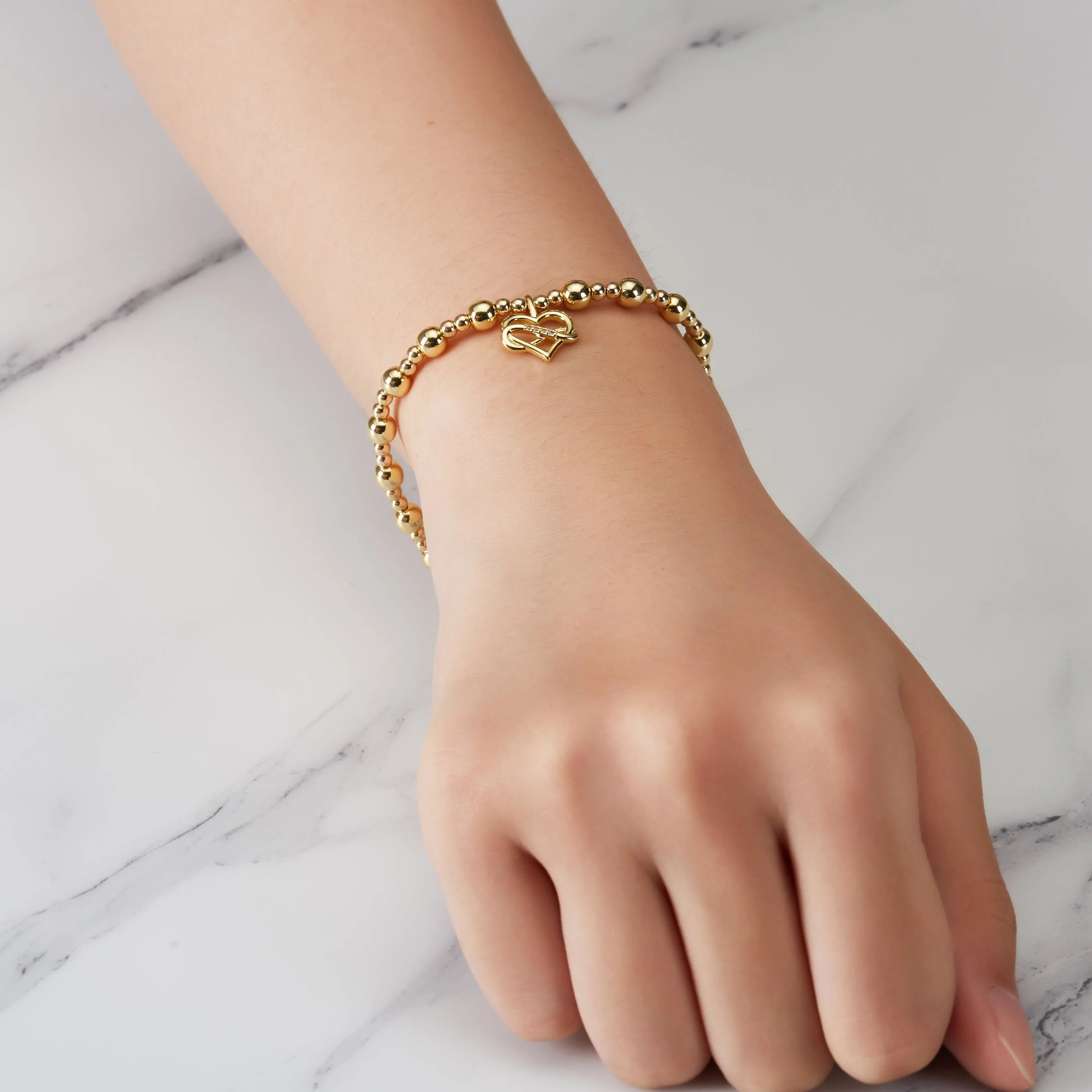 Gold Plated True Friendship Quote Stretch Bracelet with Gift Box