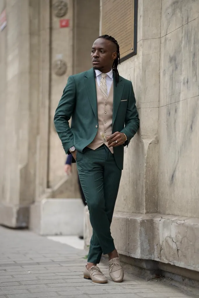 Green Slim Fit Groom Wedding Suit for Men | GentWith