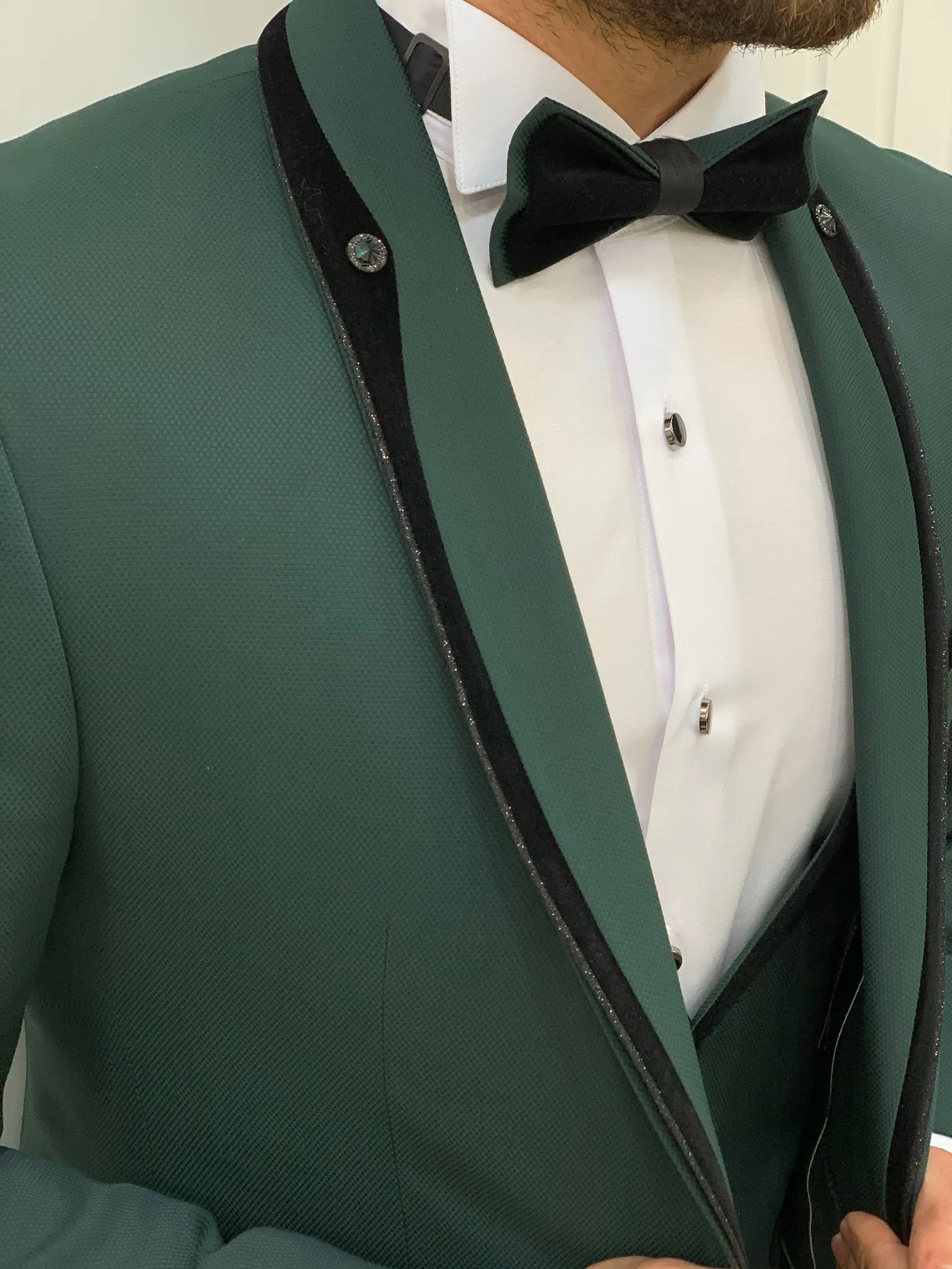 Green Slim Fit Groom Wedding Tuxedo for Men by GentWith.com