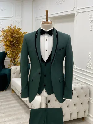 Green Slim Fit Groom Wedding Tuxedo for Men by GentWith.com