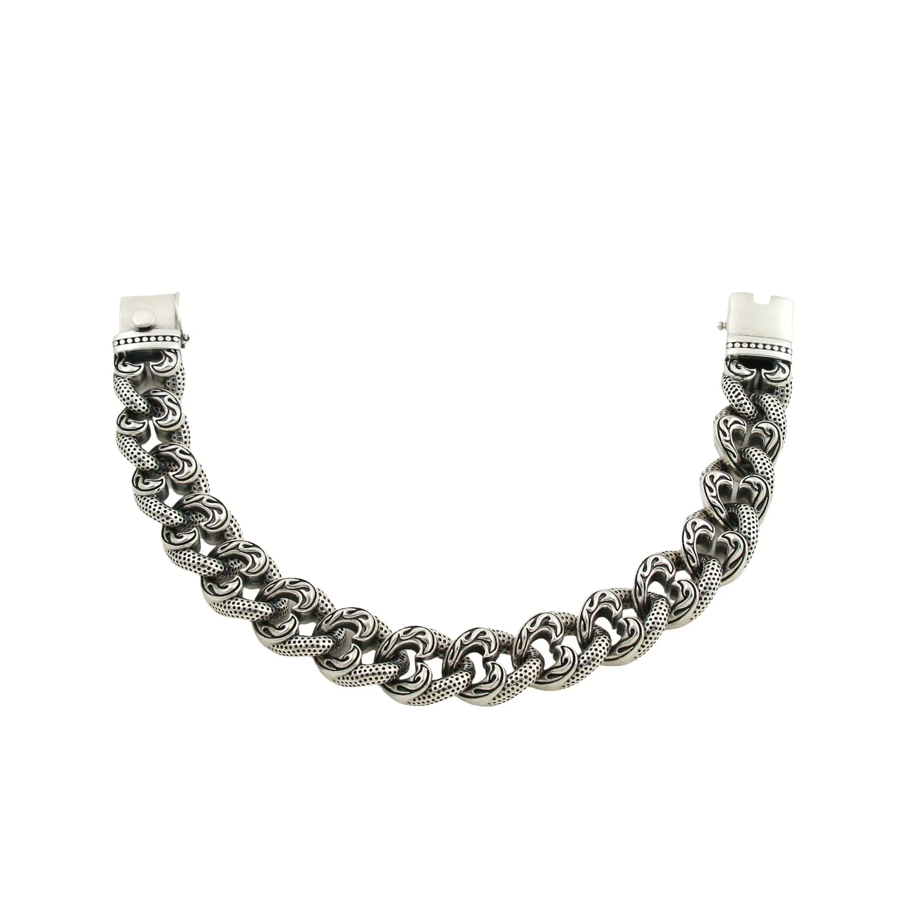 Heart Shaped Curb Chain Bracelet