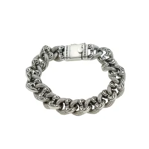 Heart Shaped Curb Chain Bracelet