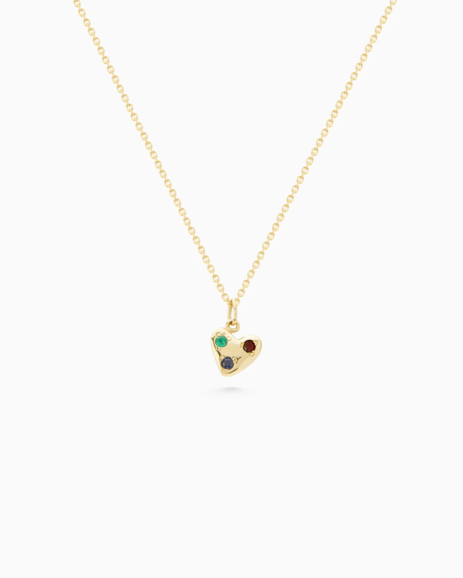 Heart Stone Pendant | Yellow Gold