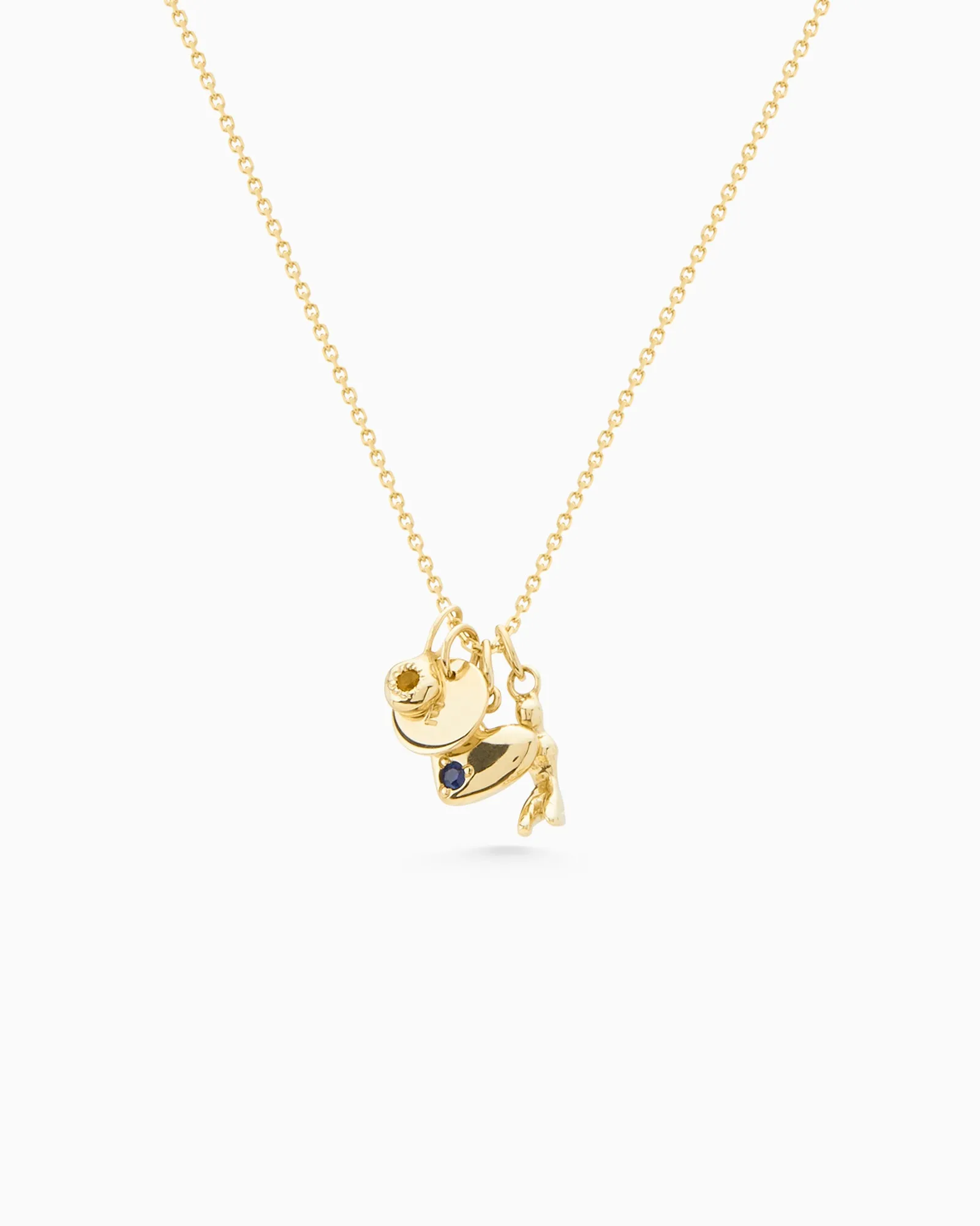 Heart Stone Pendant | Yellow Gold