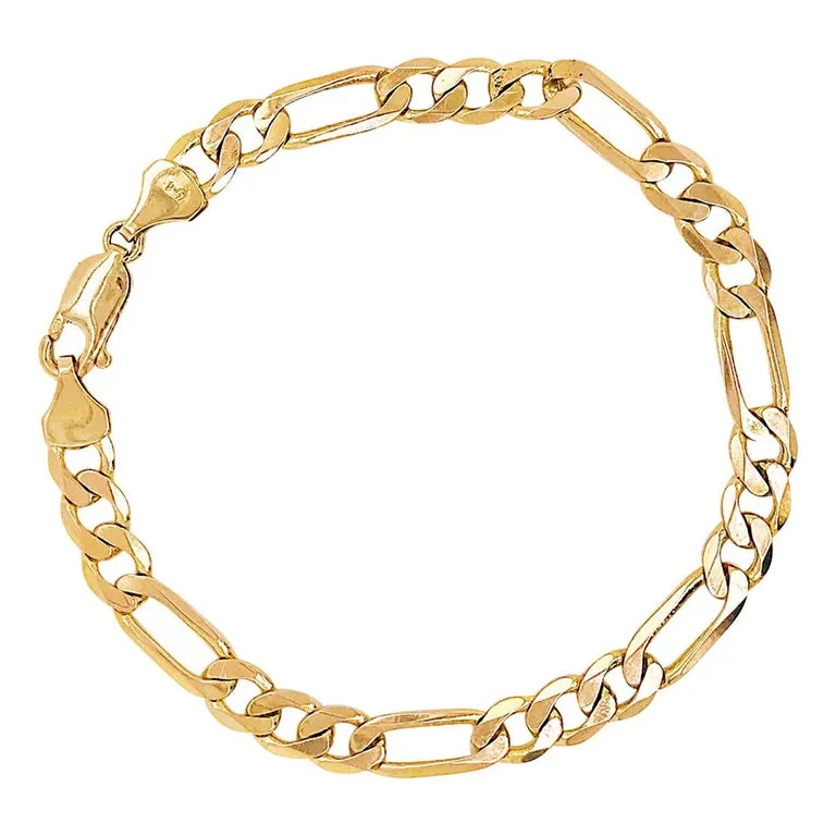 Heavy Figaro Chain Link Bracelet