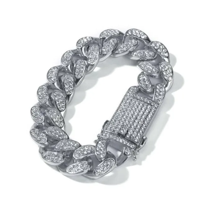 Hip Hop Iced Out Bling CZ Bracelet