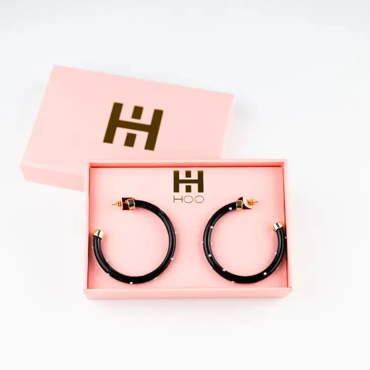 Hoo Hoops - Black w Pearls