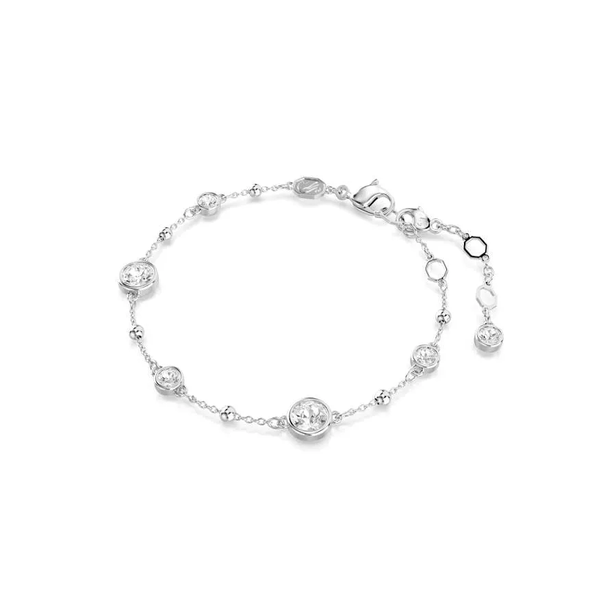 Imber Rhodium Plated White Round Cut Bracelet 5696079