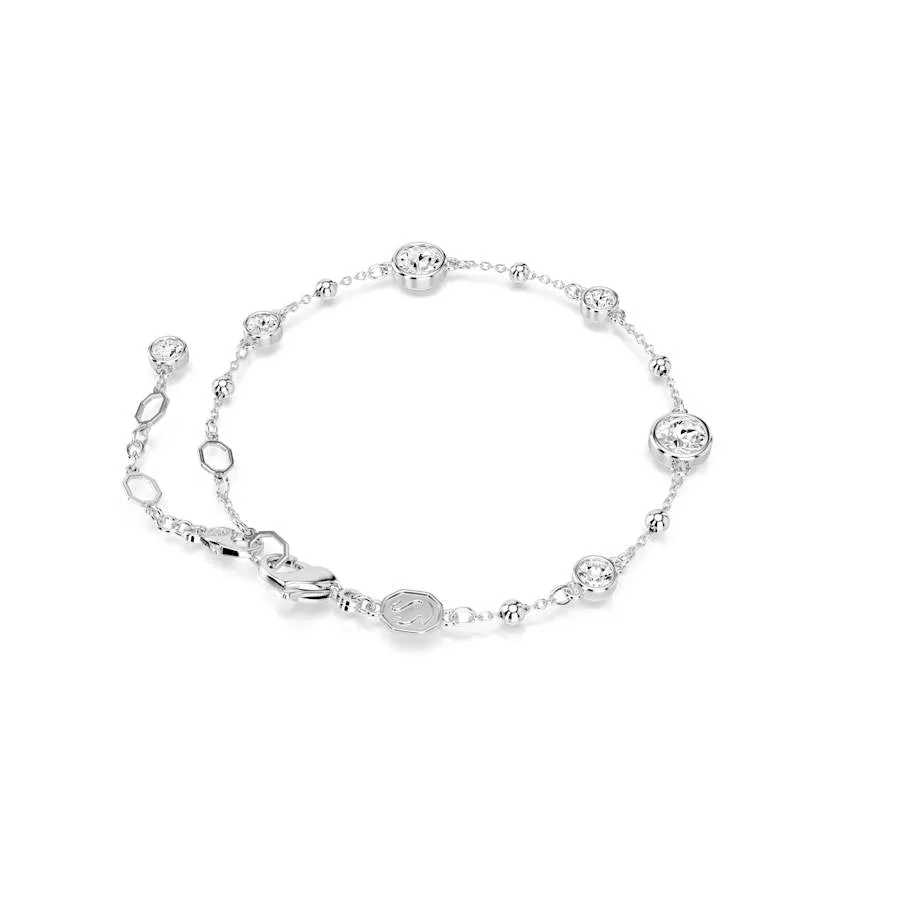 Imber Rhodium Plated White Round Cut Bracelet 5696079