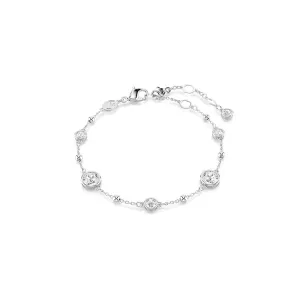 Imber Rhodium Plated White Round Cut Bracelet 5696079